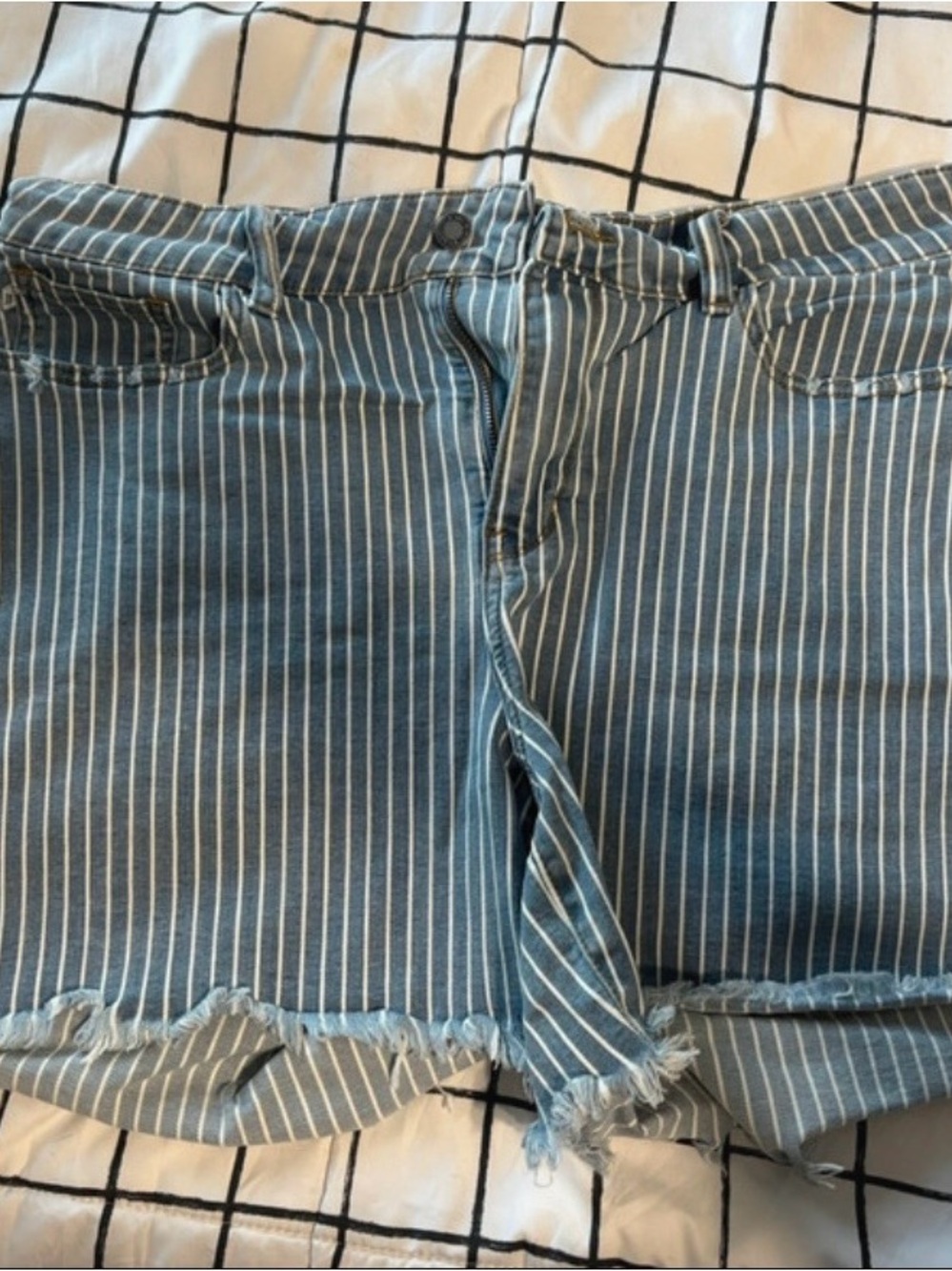 Judy Blue Blue Pinstripe Denim Shorts